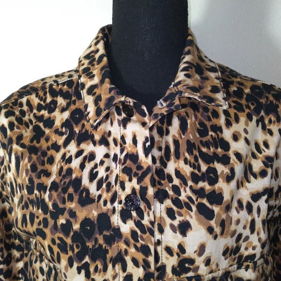 LuLaRoe Kenny Leopard Print Long Sleeve Jacket- Women's Size Medium - Picture 4 of 11